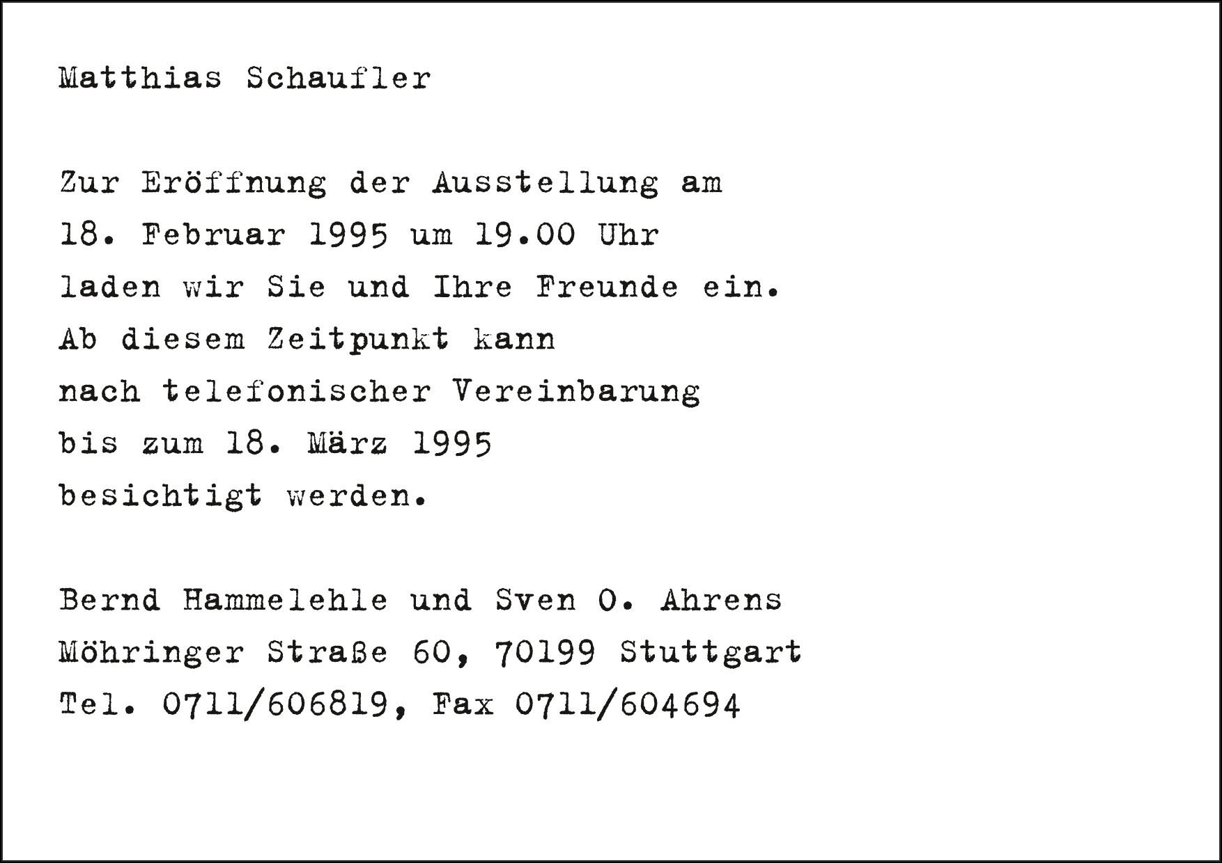 Matthias Schaufler 1995